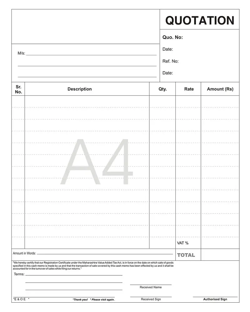 Quotation A4 - Master