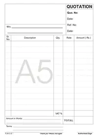 Quotation A5 - Master