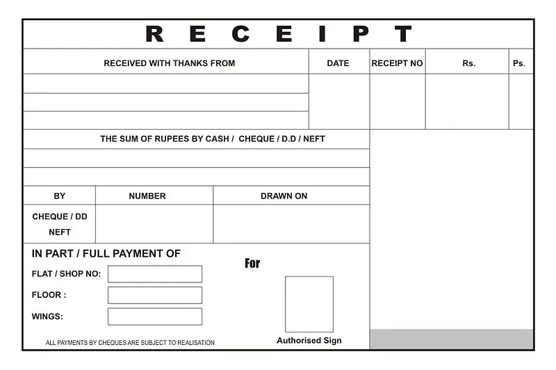 Reciept Book  Builder - Master