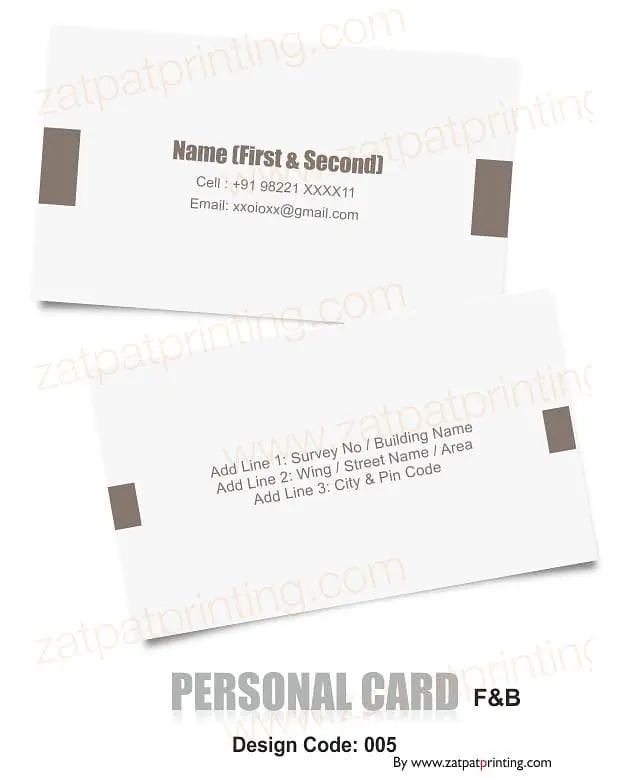 UV Spot Visiting Card - Master