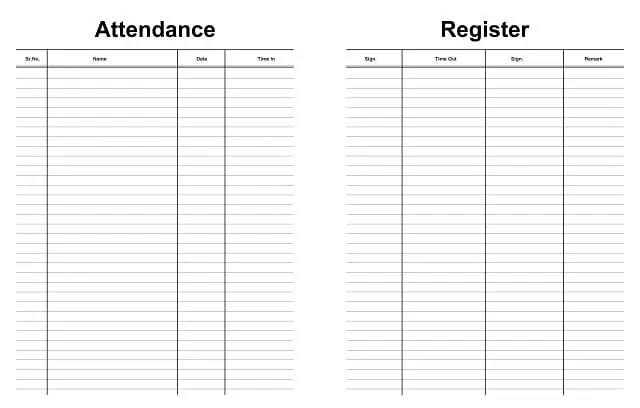 Attendance Register - Master