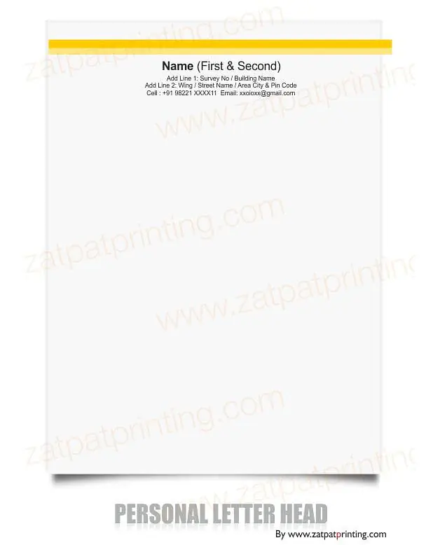 Personal Letterhead - Master