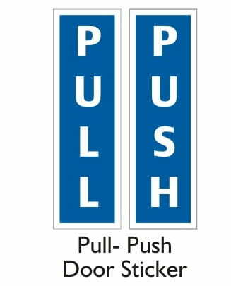 Pull-Push Sticker (Pack Of 2 Set)