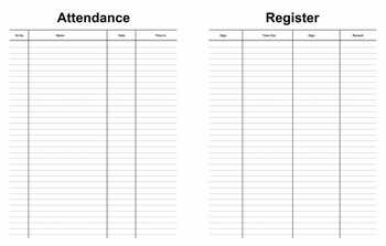 Attendance Register