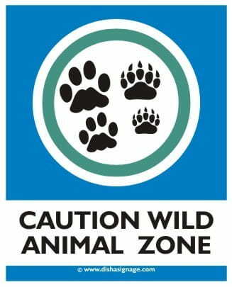 Caution Wild Animal Zone